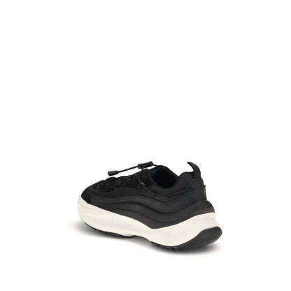 Moon Boot Black Polyester Athletic Sneakers with bold volumes and crisscrossing tubular laces