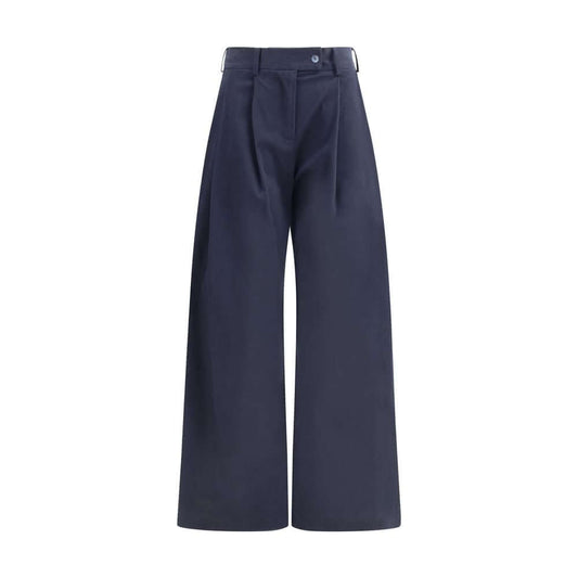 Ella Blue Cotton Casual Pants