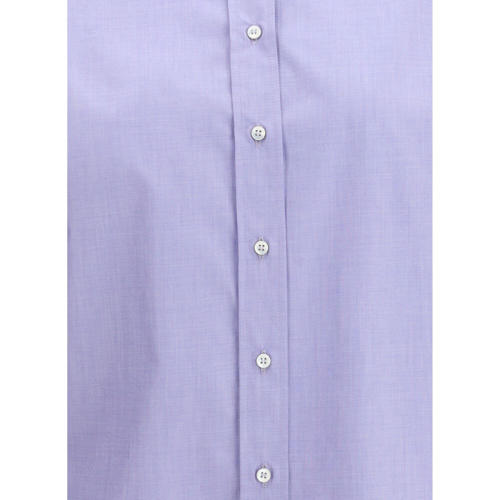 Brunello Cucinelli Light Blue Cotton Dress Shirt