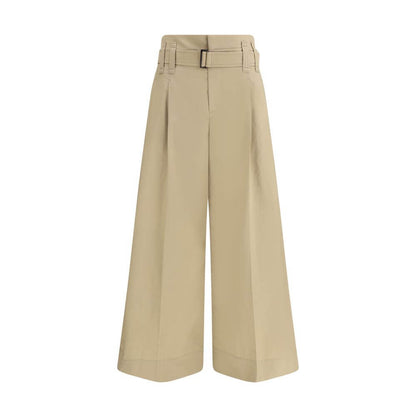 Brunello Cucinelli Beige Cotton Cropped Pants