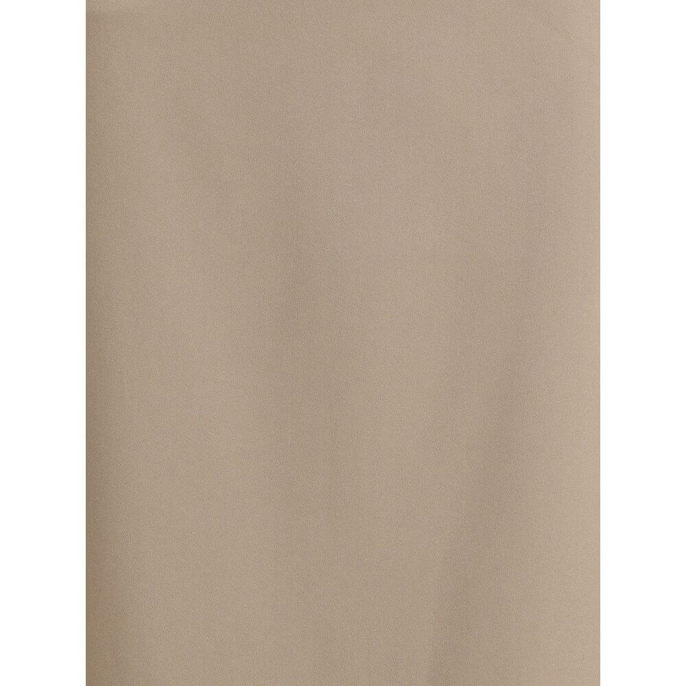 Brunello Cucinelli Gray Acetate Midi Skirt with elegant and fluid design, featuring a back slit, ideal for sophisticated AW25 looks.