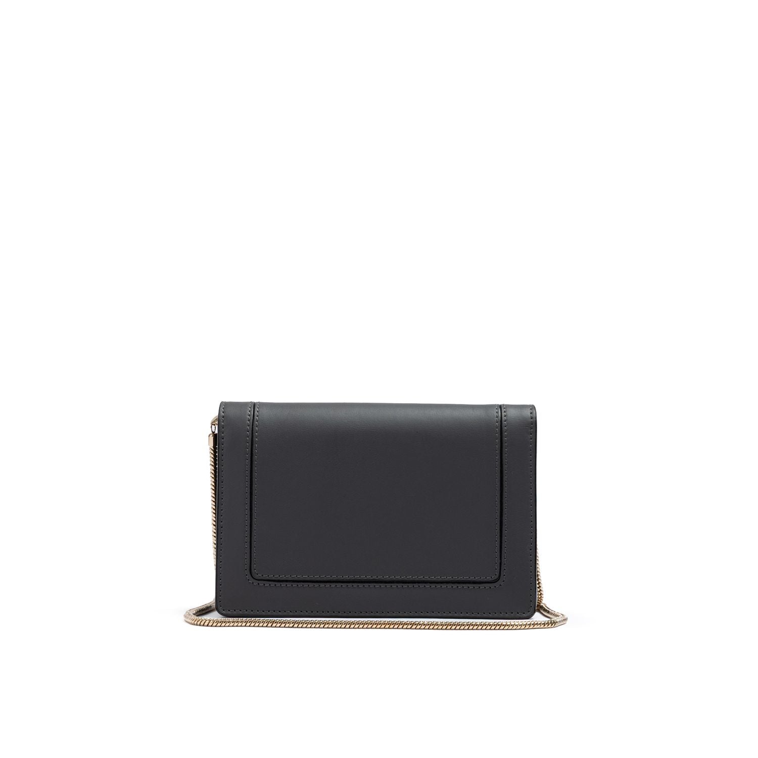 Giada Dark Grey Leather Clutch Bag