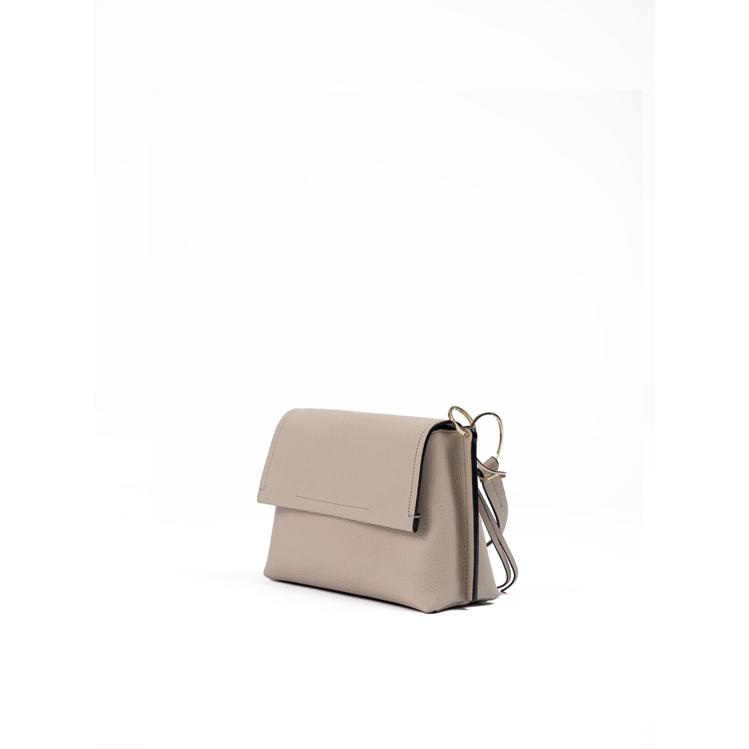 Giada Beige Grained Leather Crossbody Bag