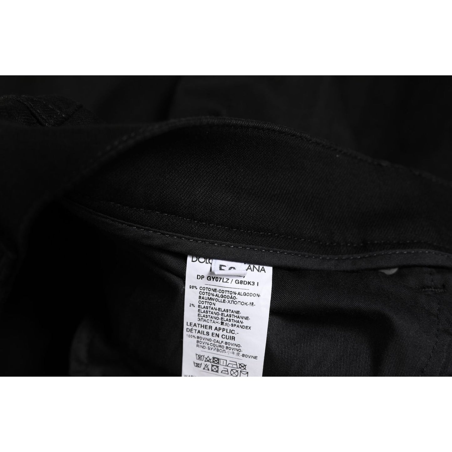 Dolce & Gabbana Black Cotton Skinny Jeans Men Trouser Pants