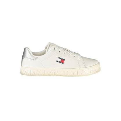 Tommy Hilfiger Bianco Polyurethane Women Sneaker