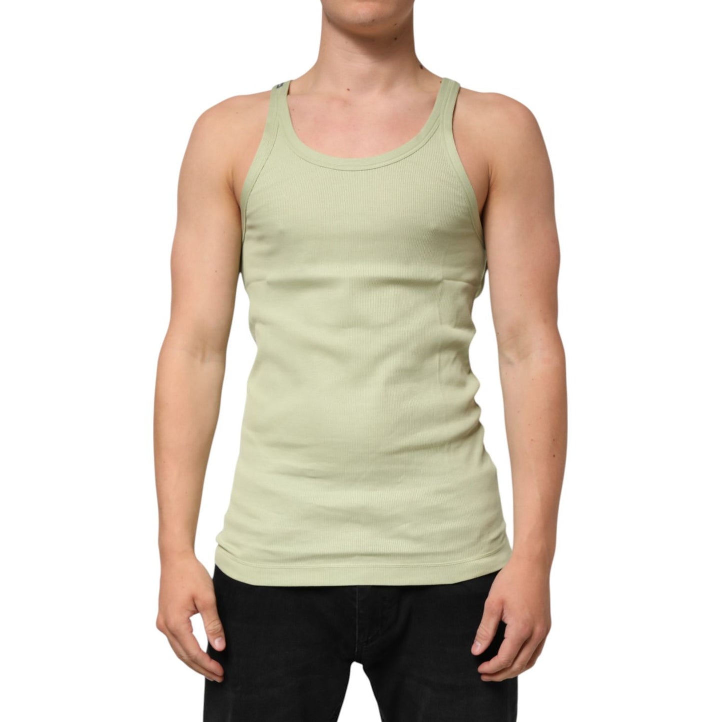 Dolce & Gabbana Light Green Tank Sleeveless Men Men T-shirt