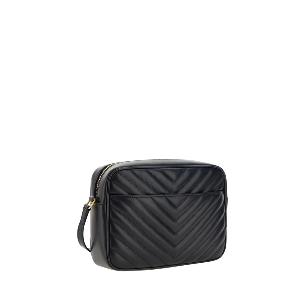 Saint Laurent Black Calf Leather Bos Taurus Shoulder Bag