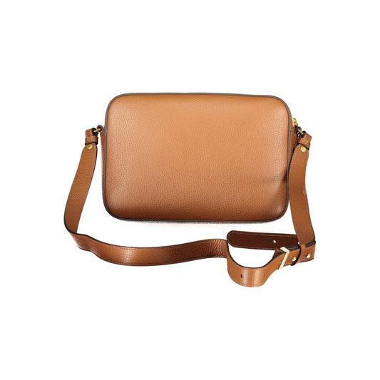 Coccinelle Brown Leather Women Handbag with adjustable shoulder strap and luxurious design