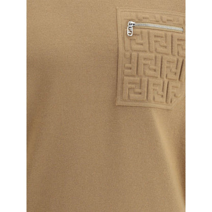 Fendi Beige Fleece Wool Sweatshirt