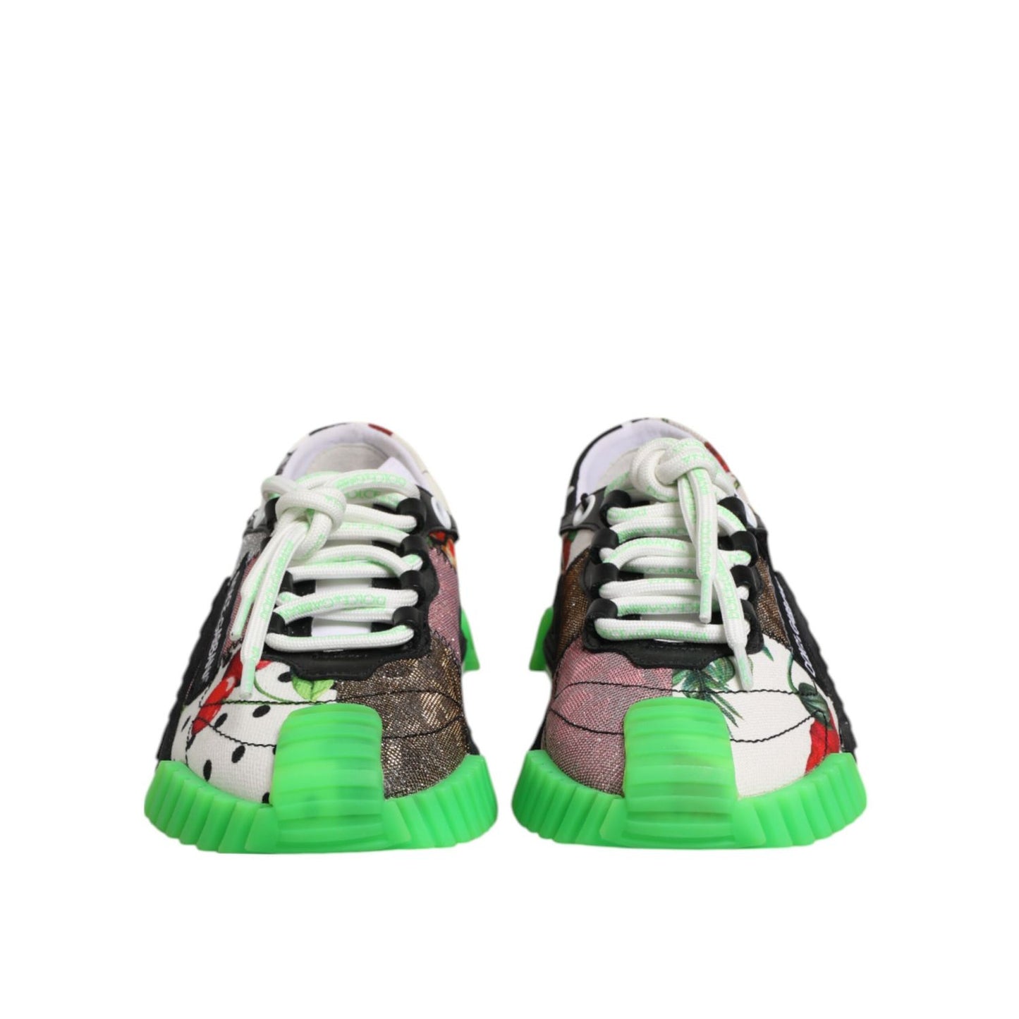 Dolce & Gabbana Multicor DG Logo Leopard Cherry Sneaker Shoes 1% Elastane,1728,4% Cotton,67345645728,8% Nylon,Chunky - Sneakers - Shoes,Dolce & Gabbana,EU35/US4.5,EU37/US6.5,Low Tops - Sneakers - Shoes,Material: 87% Calfskin,Multicolor,New with tags,Shoes