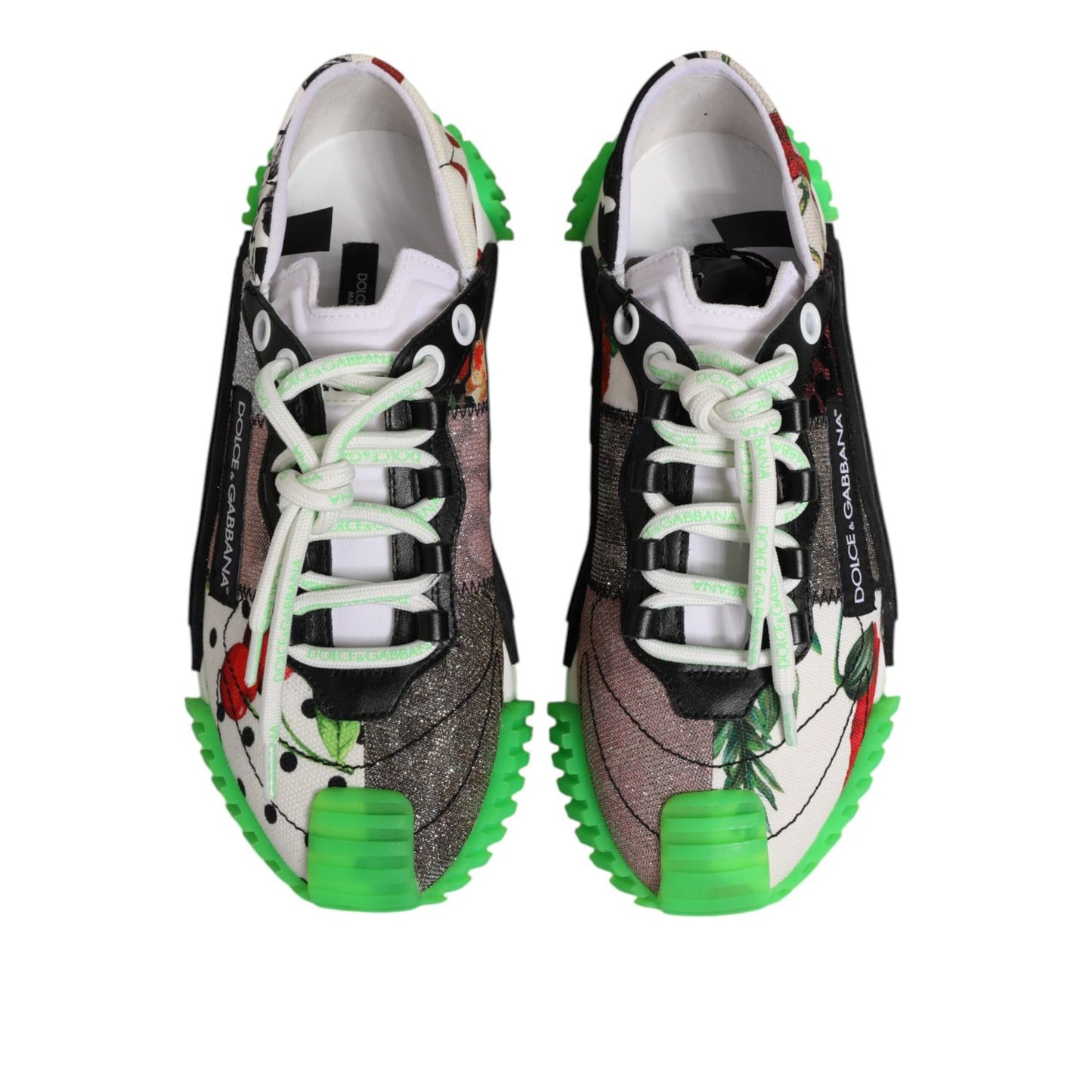 Dolce & Gabbana Multicor DG Logo Leopard Cherry Sneaker Shoes 1% Elastane,1728,4% Cotton,67345645728,8% Nylon,Chunky - Sneakers - Shoes,Dolce & Gabbana,EU35/US4.5,EU37/US6.5,Low Tops - Sneakers - Shoes,Material: 87% Calfskin,Multicolor,New with tags,Shoes
