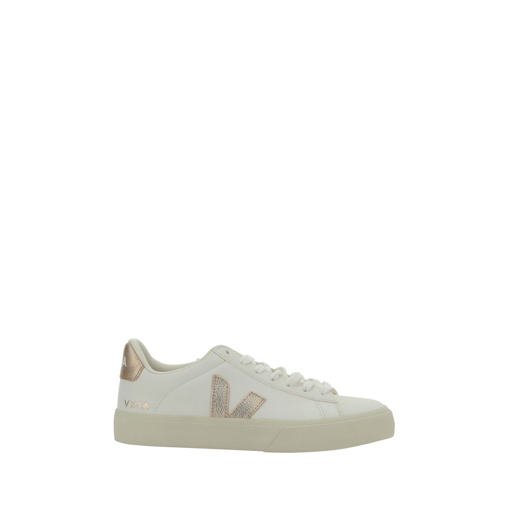 Veja White Calf Leather Bos Taurus Low Top Sneakers