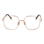 Max Mara Rose Gold Women Glasses Frame, full-rim metal design with demo lenses, UVA/UVB protection, size 55-16-135.