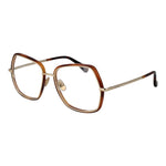 Max Mara Gold Women Glasses Frame in metal full-rim square style with demo lenses. Size: 55-17-140, 100% UVA&UVB protection.