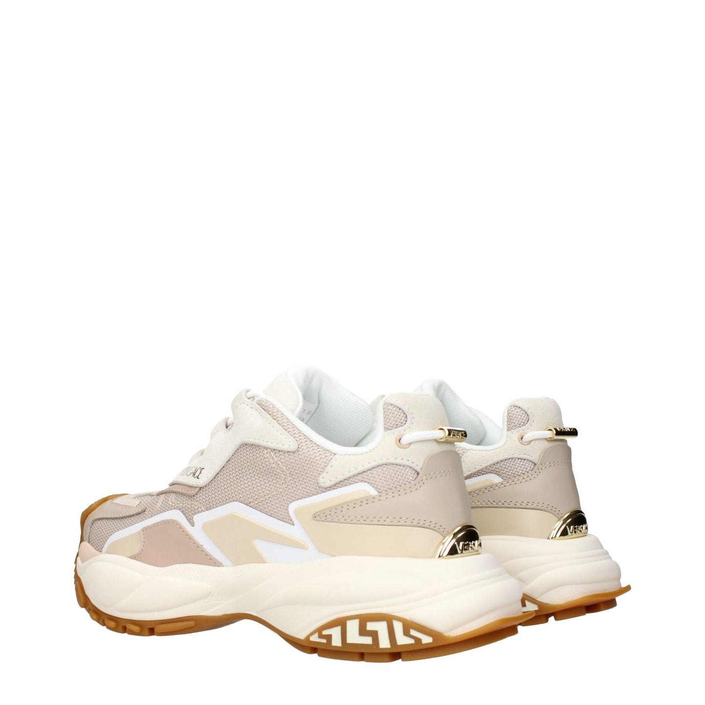Versace Beige Fabric Chunky Sneakers