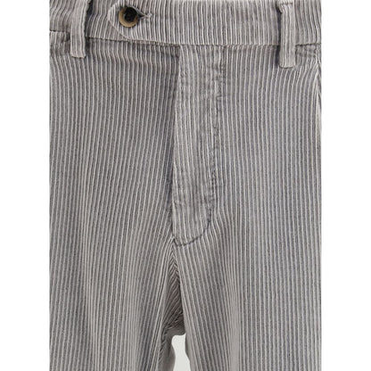 Germano Gray Cotton Casual Pants