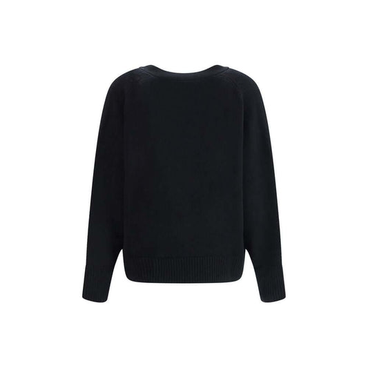 Back view of Allude Wool and cashmere Cardigan showcasing ribbed hem and cuffs with a relaxed fit, ideal for casual and refined looks.