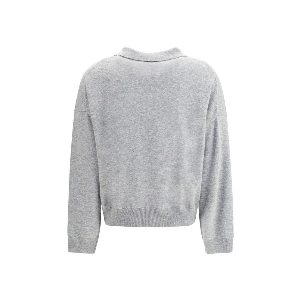 Allude Gray Fleece Wool Sweatshirt