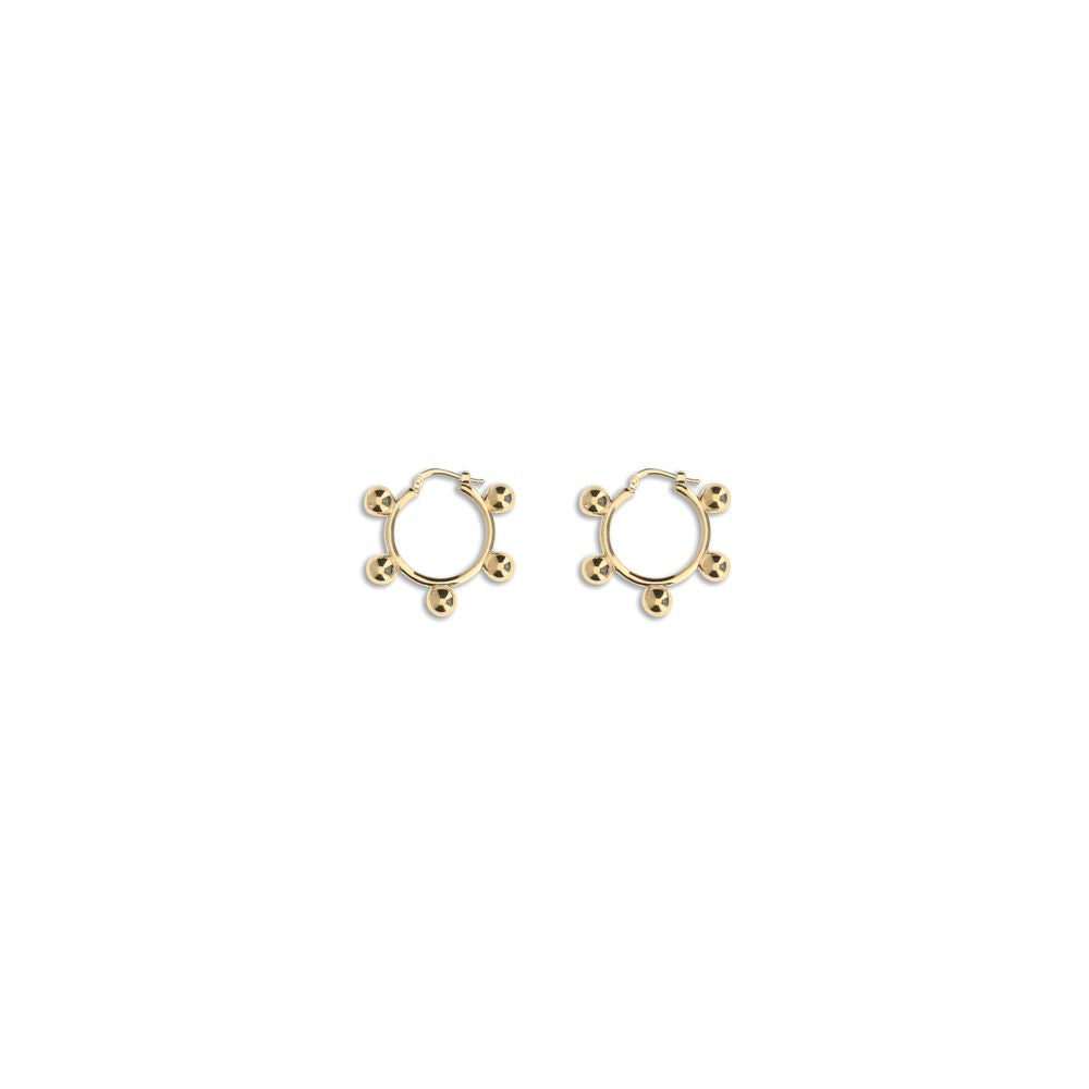 Jil Sander Gold Brass Earrings