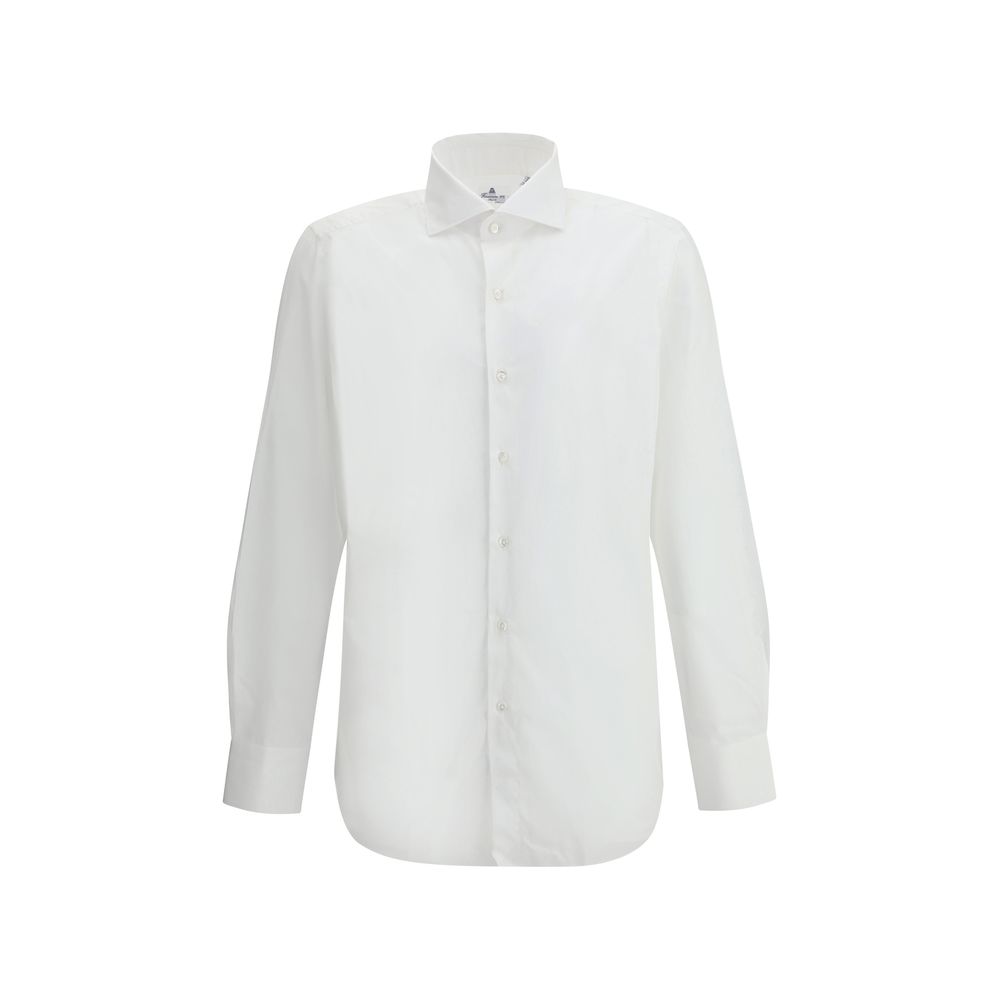 Finamore White Cotton Dress Shirt