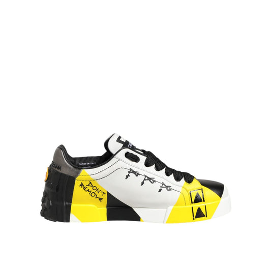 Dolce & Gabbana Multicolor Lettering Portofino Sneakers Shoes