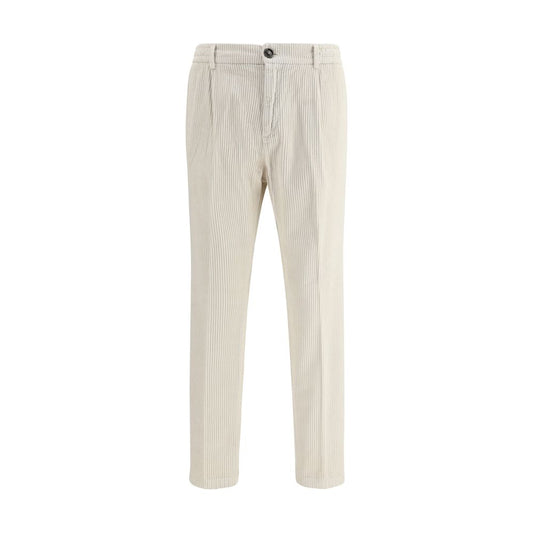 Cruna White Cotton Casual Pants