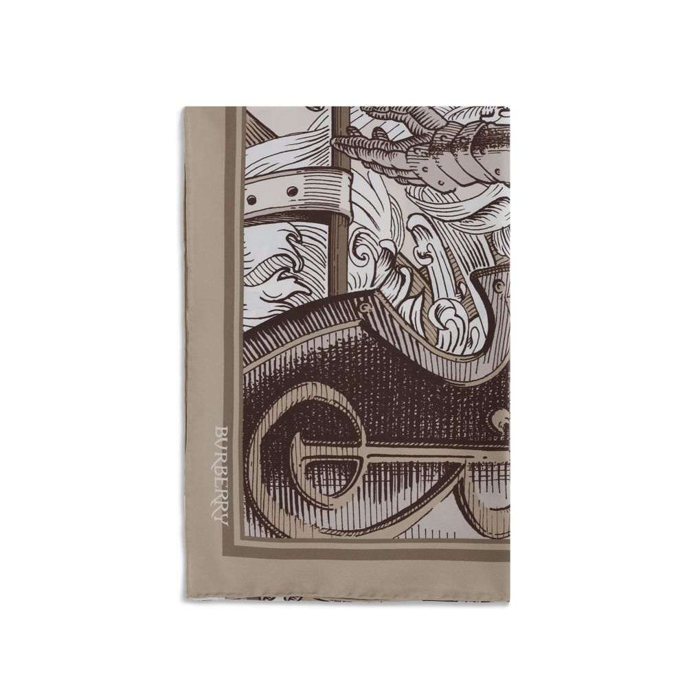 Burberry Beige Silk Scarf
