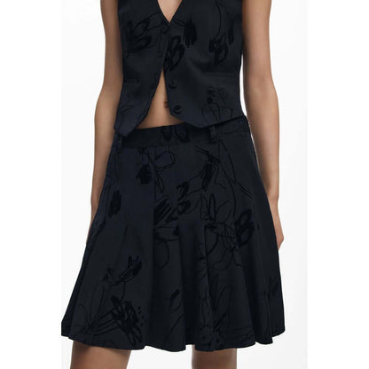 Desigual Black Polyester Women Skirt