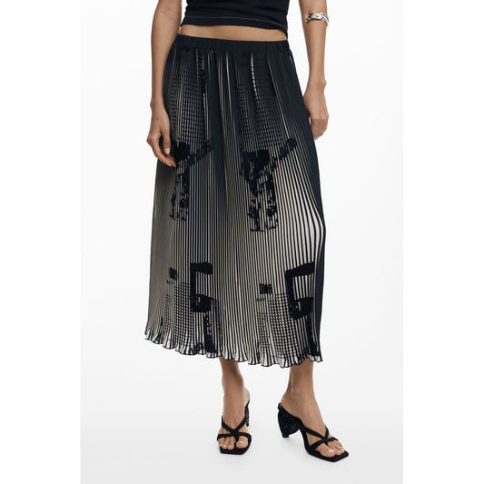 Desigual Black Polyester Skirt