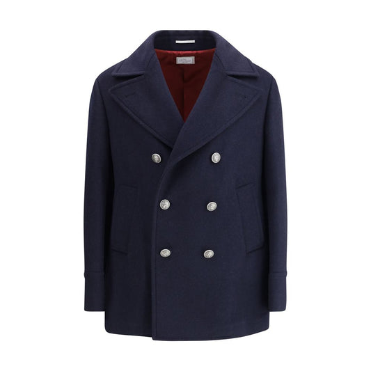 Brunello Cucinelli Blue Wool Coat