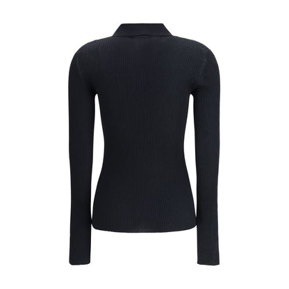 Dolce & Gabbana Black Cashmere Polo Shirt