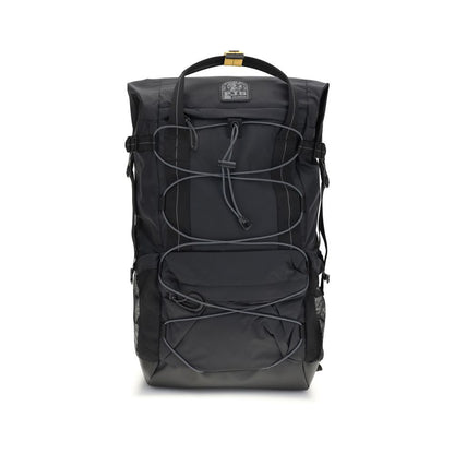 Parajumpers Black Polyamide Backpack with padded straps and multiple pockets for laptop and essentials.