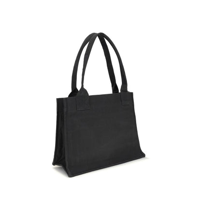 Ganni Black Cotton Shoulder Bag