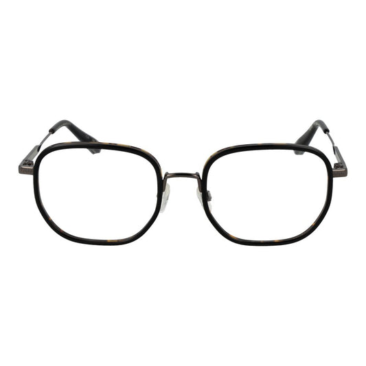 Ted Baker Black Men Glasses Frame, full-rim square style with demo lenses, plastic material, size 53-20-140, includes branded case.