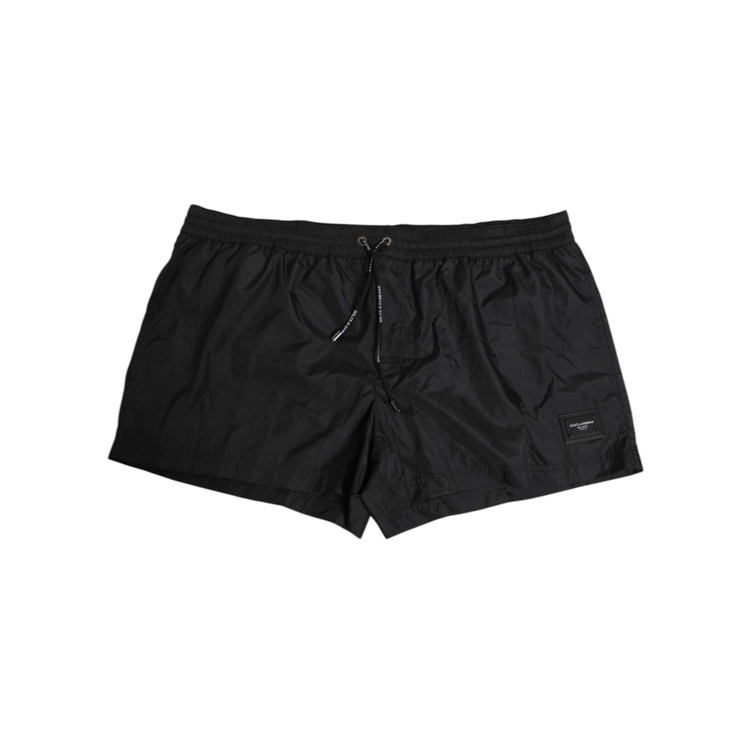 Dolce & Gabbana Black Logo Polyester Beachwear Shorts Swimwear