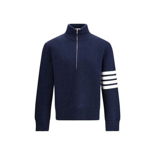 Thom Browne Blue Fleece Wool Sweatshirt