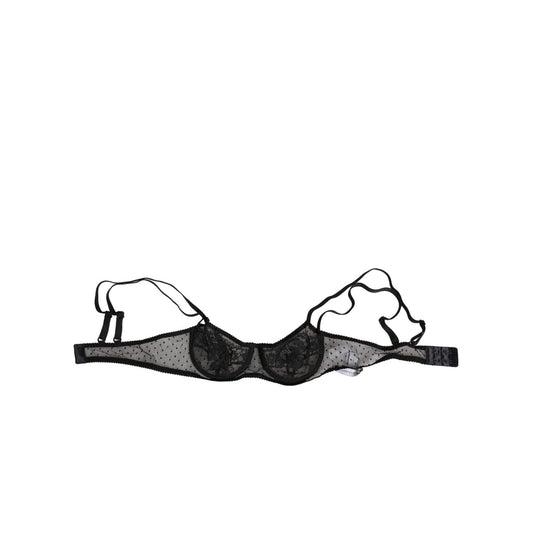 Dolce & Gabbana Black Floral Underwired Balconette Bra Underwear with elegant design and supportive fit, perfect for feminine styling.
