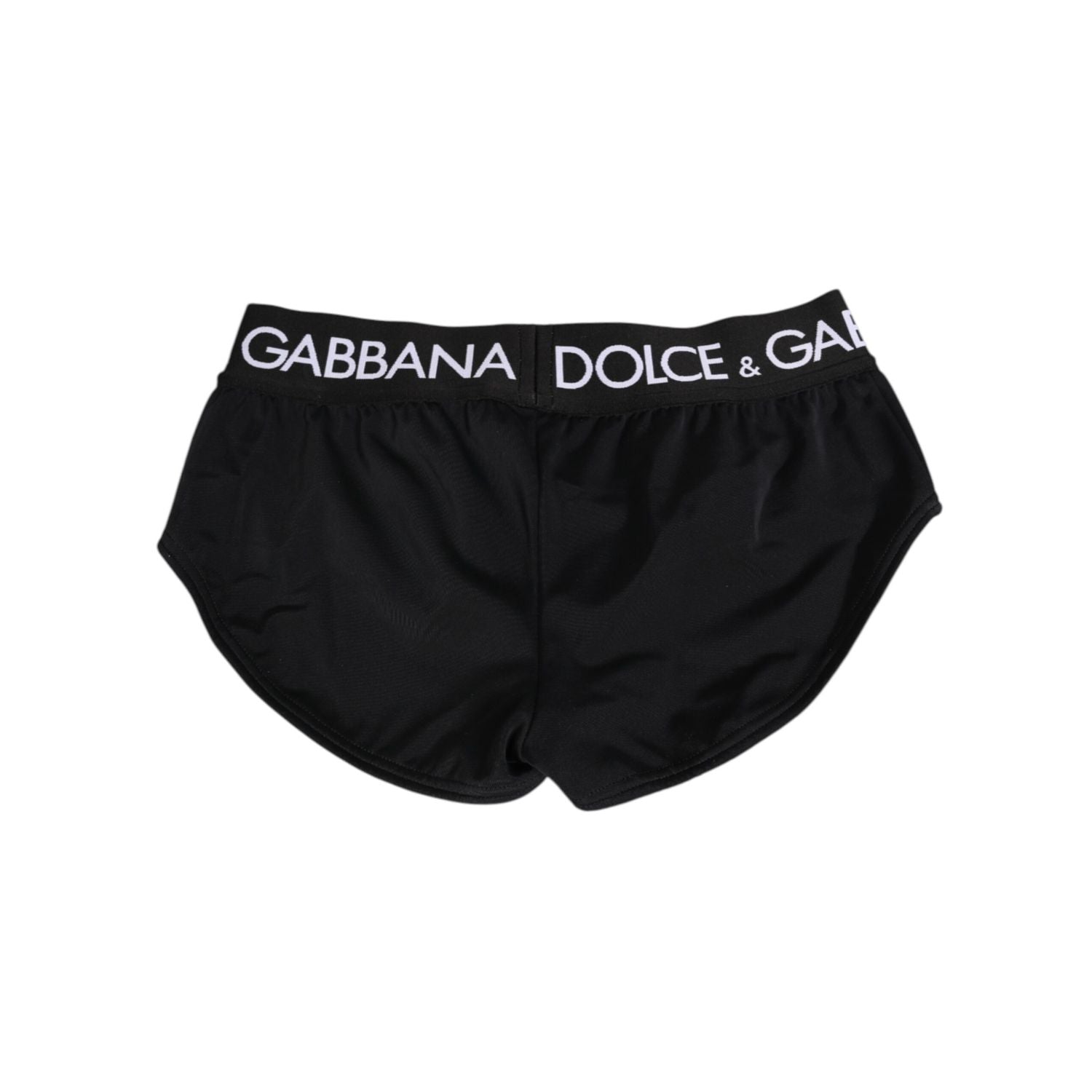 Dolce & Gabbana Black Nylon Logo Waistband Shorts Underwear