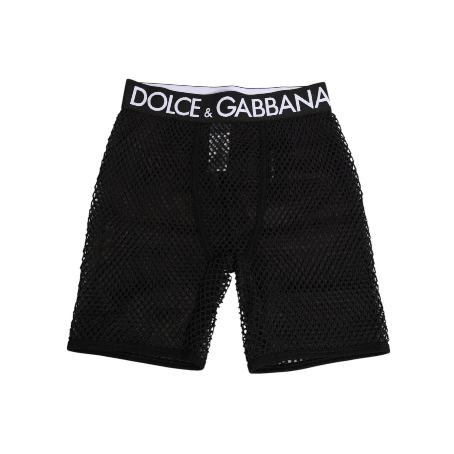 Dolce & Gabbana Black Cotton Logo Shorts Midi Trouser Underwear