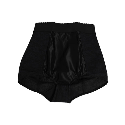 Dolce & Gabbana Black Nylon High Waist Short Panty Underwear