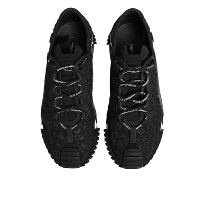 Dolce & Gabbana Black Logo Lace Low Top NS1 Sneaker Shoes