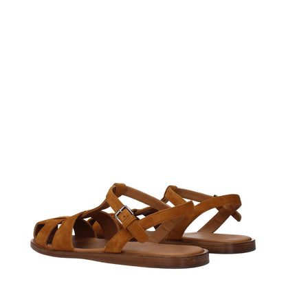 Alt Tag: Church's Brown Leather Sandals with suede finish showcased in a side profile. Classic design. MPN DX01139HVF0AEY, Code F84583.