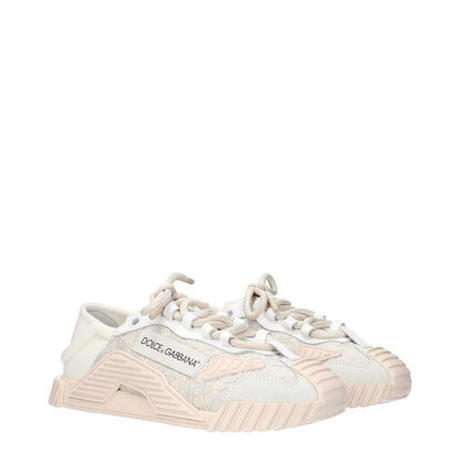 Dolce & Gabbana Gray Fabric Sneakers with front and side logo, MPN CK1837AX37280005, code F84608, stylish design by Dolce & Gabbana.