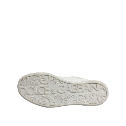 Dolce & Gabbana White Leather MIAMI Low Top Sneakers Shoes