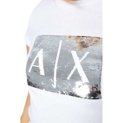 Armani Exchange White Cotton T-Shirt