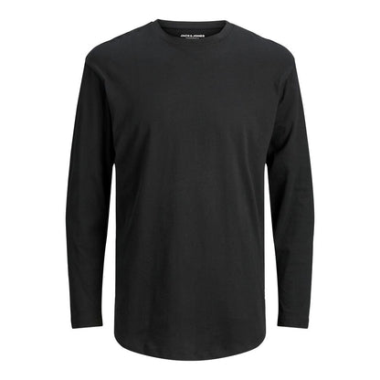 Jack Jones Black Cotton Long Sleeve T-Shirt 1728,71956299936,Black,Clothing,IT42 | XS,IT44 | S,IT48 | L,Jack Jones,Long Sleeve - T-Shirts - Clothing,Men,New with tags,T-Shirts - Clothing