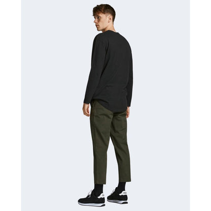 Jack Jones Black Cotton Long Sleeve T-Shirt 1728,71956299936,Black,Clothing,IT42 | XS,IT44 | S,IT48 | L,Jack Jones,Long Sleeve - T-Shirts - Clothing,Men,New with tags,T-Shirts - Clothing