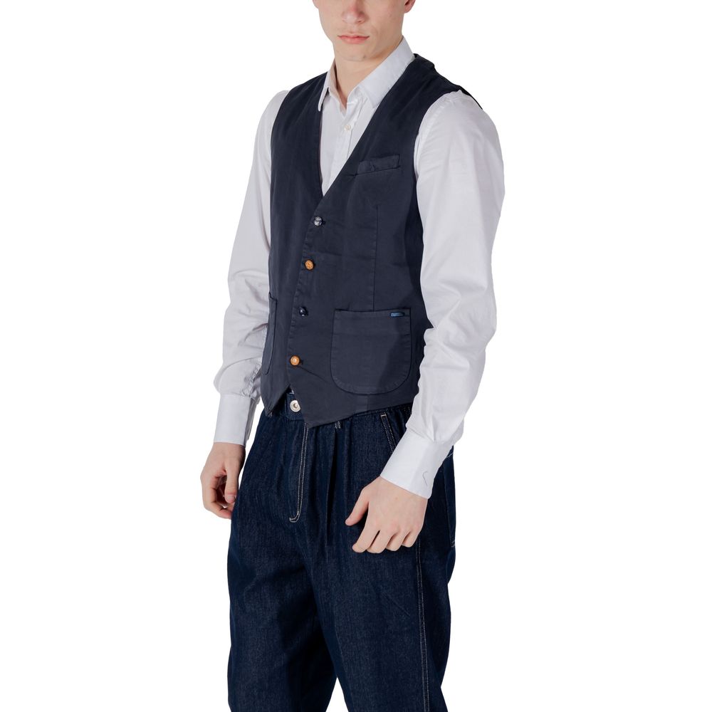 Gianni Lupo Blue Cotton Suit