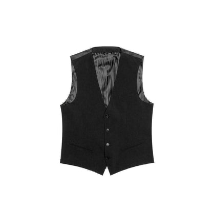 Antony Morato Black Polyester Waistcoat