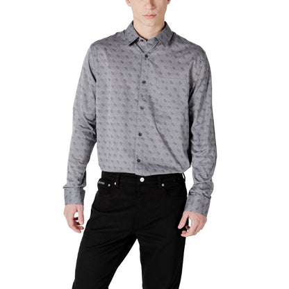 Guess Gray Cotton Dress Shirt 1728,71956299936,Clothing,Dress Shirts - Shirts - Clothing,Gray,Guess,IT46 | M,IT48 | L,Men,New with tags,Shirts - Clothing